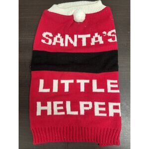Dog Sweater - Santa Little Helper Red